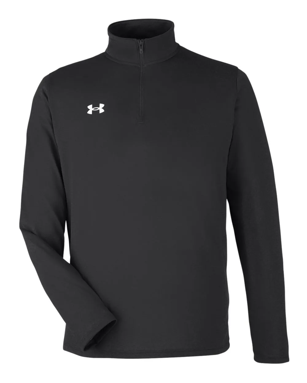 Custom branded Men's Team Tech™ Quarter-Zip Pullover in Black, Front